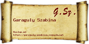 Garaguly Szabina névjegykártya